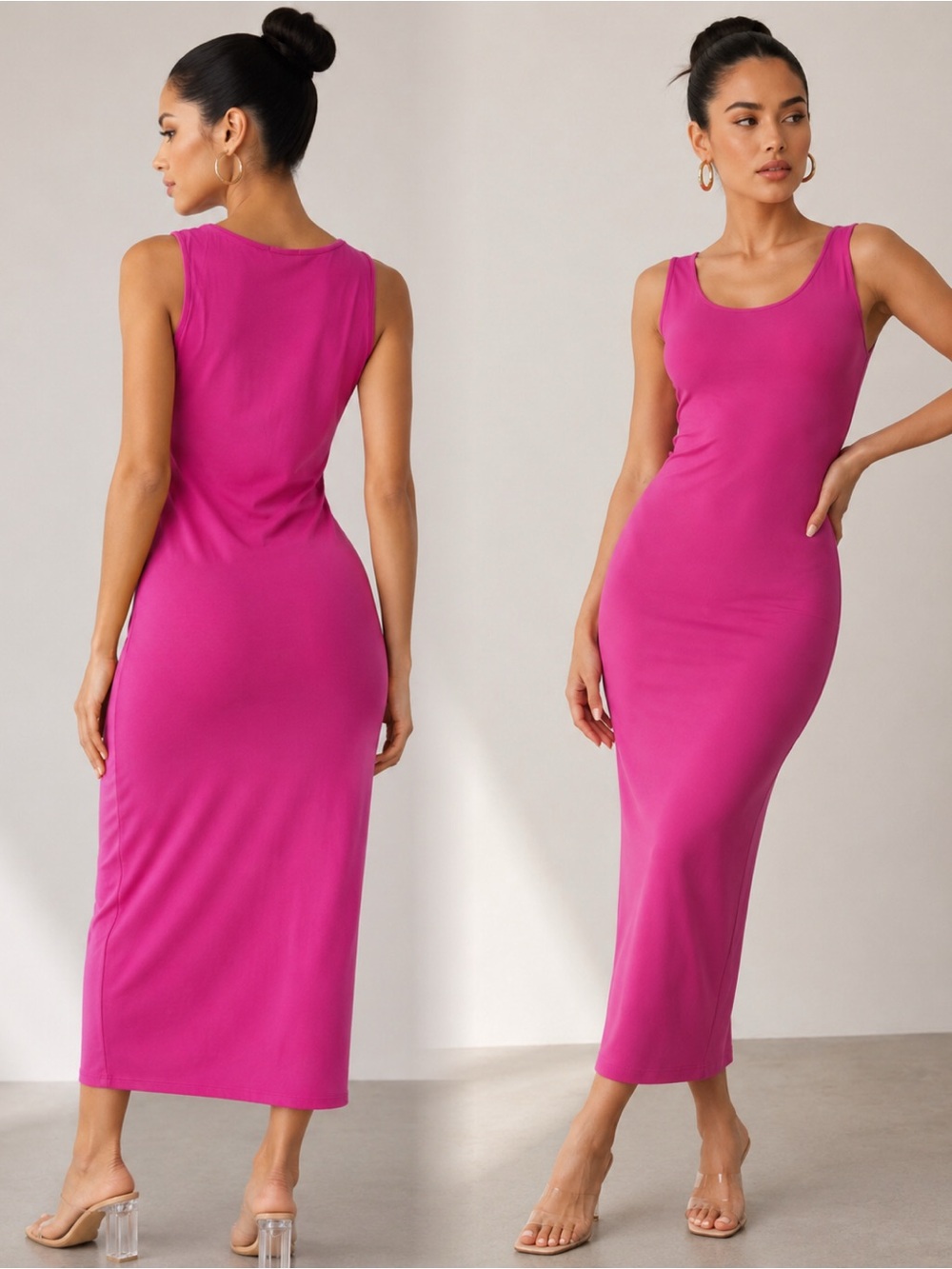 love J Fuchsia Tank Maxi Dress - Picture 3 of 7